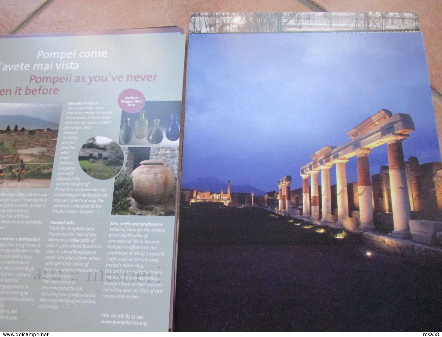 POMPEI VIVA Presidenza Consiglio Dei Ministri Il COMMISSARIO DELEGATO BROCHURE Foto Pompeiisites Org - Arte, Antigüedades