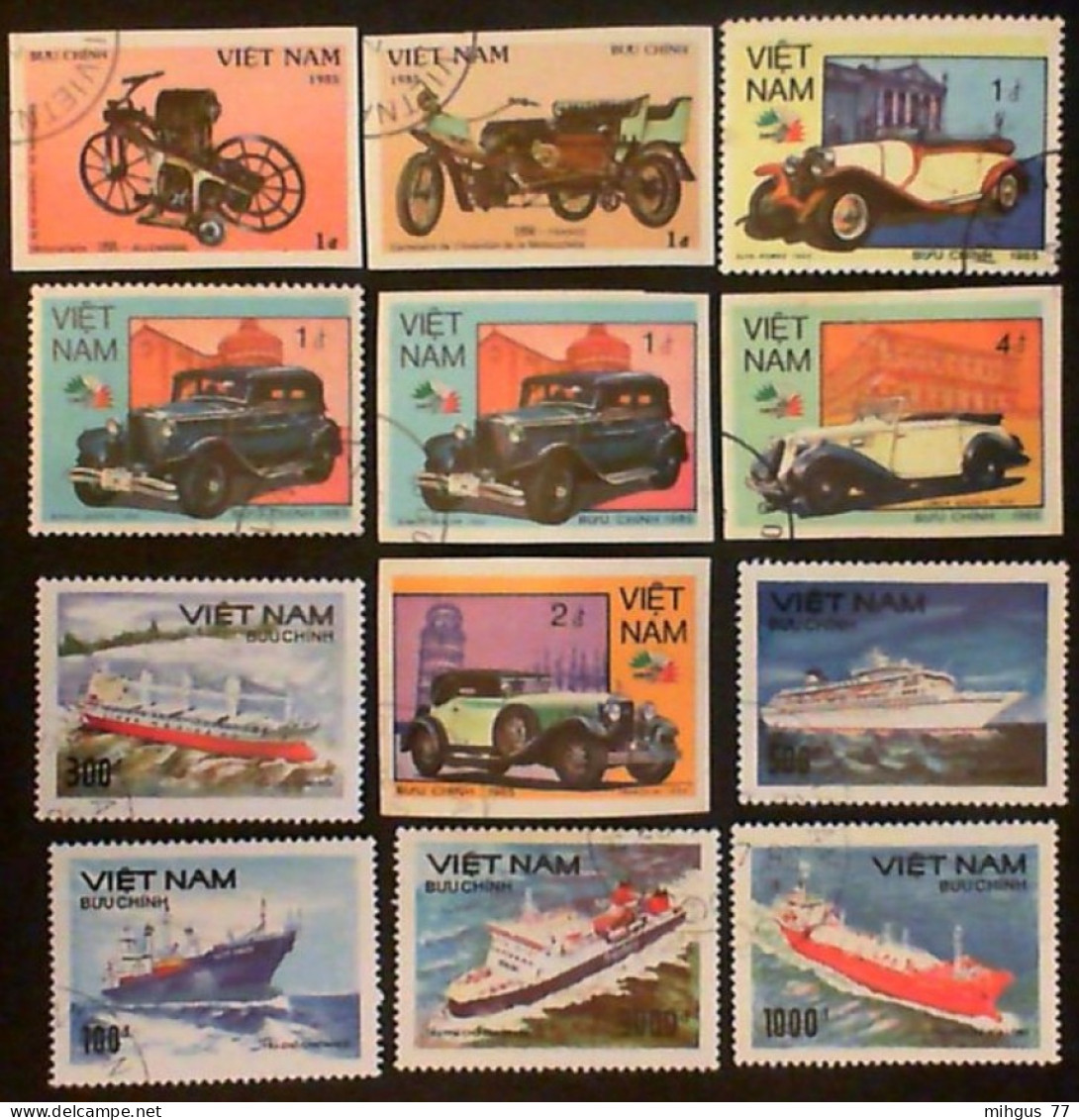 VIETNAM Many Transports Used Stamps - Andere(Zee)