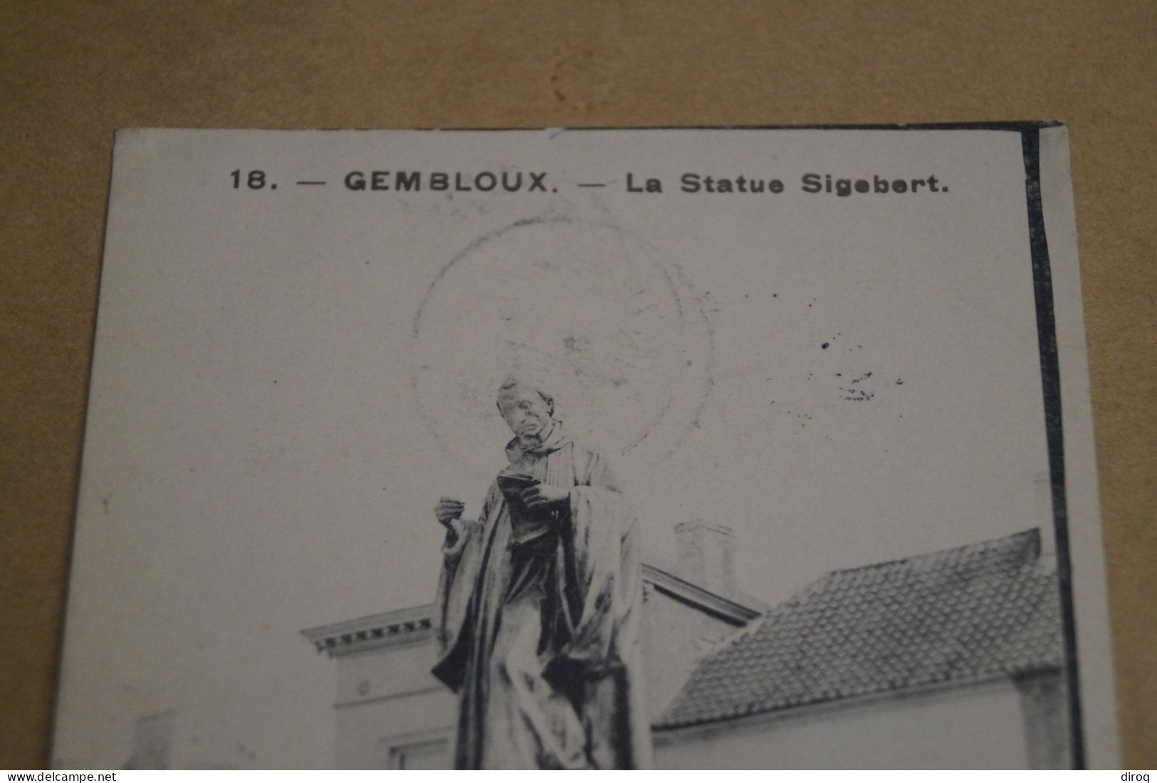 Belle Carte,Gembloux,la Statue Sigebert,1914, Avec TB Oblitération ,pour Collection - Gembloux
