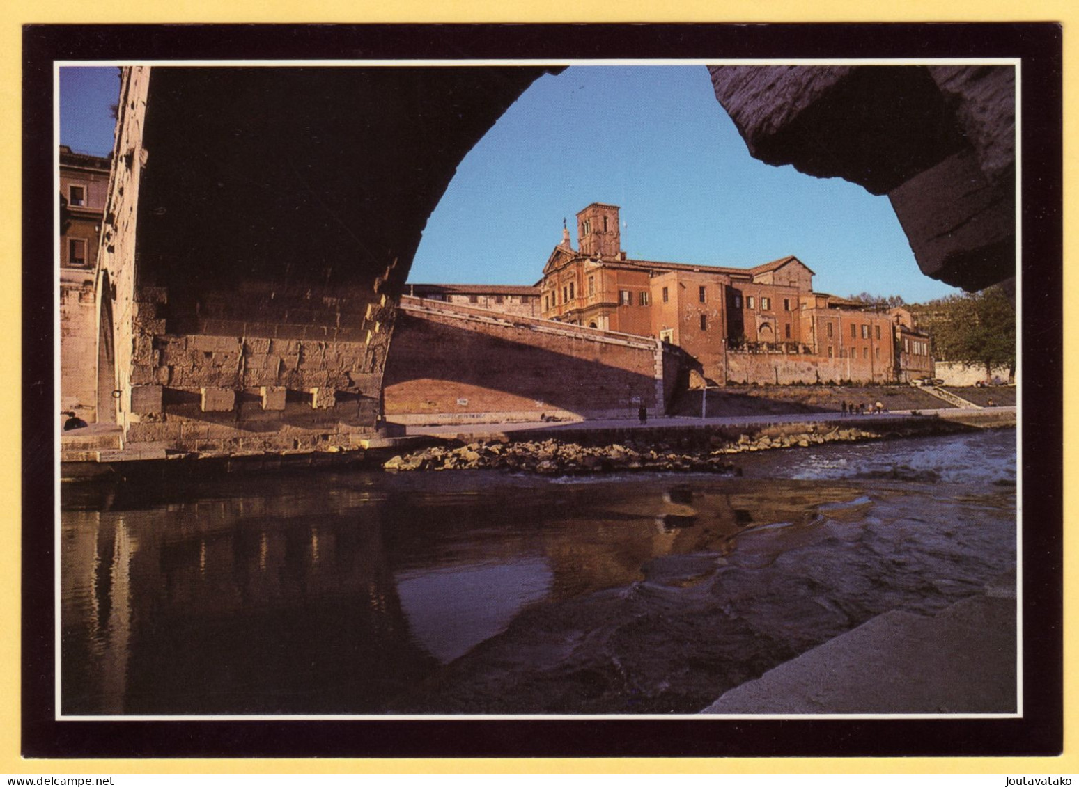 Italy - Roma, Rome - L'isola Tiberina E Il Tevere - Tiber Island - Photo G. Paolo Marton - Larger Size Card - Fiume Tevere