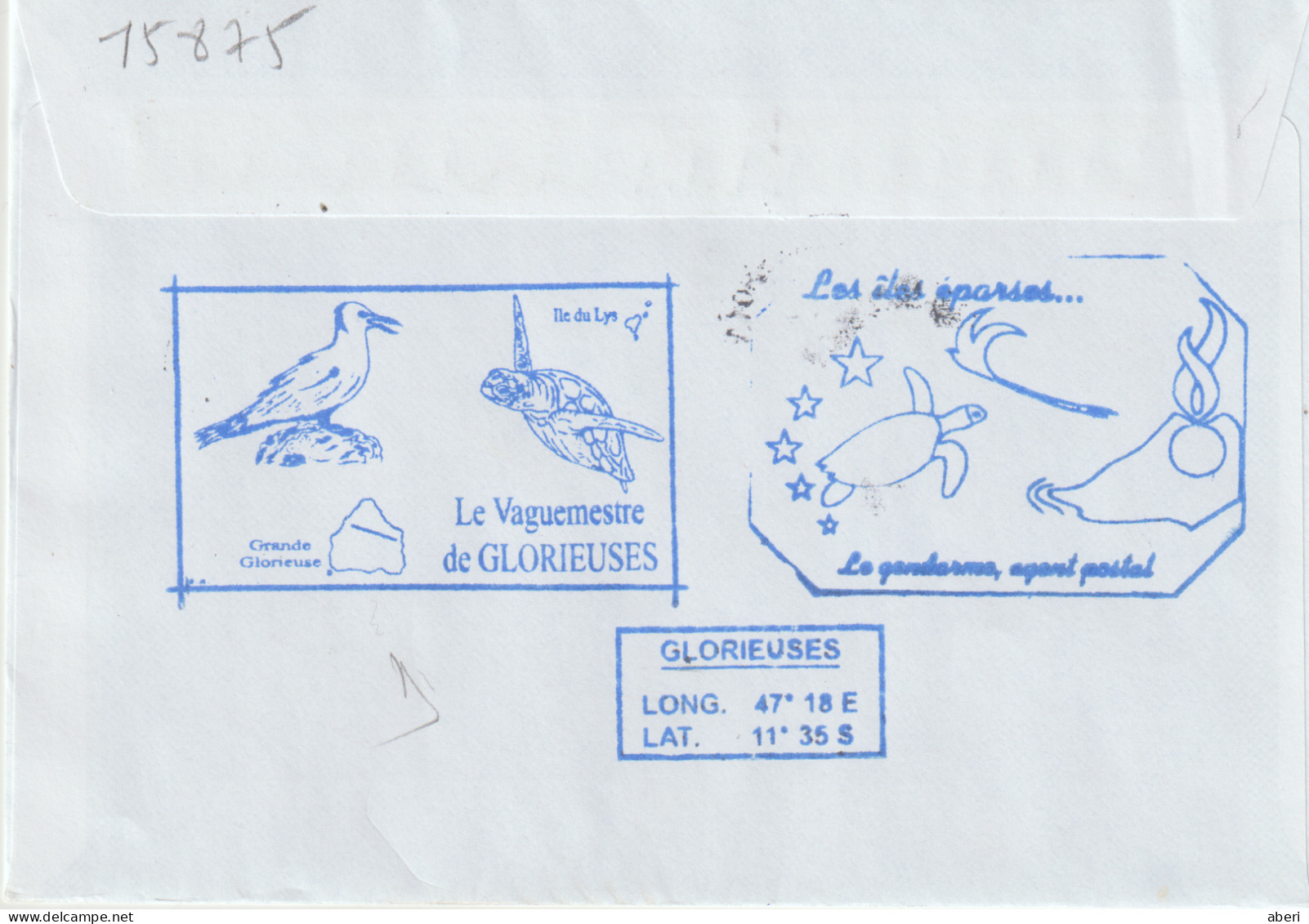 15875  BSAOM  CHAMPLAIN - îles GLORIEUSES - ILES EPARSES. - 24/01/2023 - Lettres & Documents