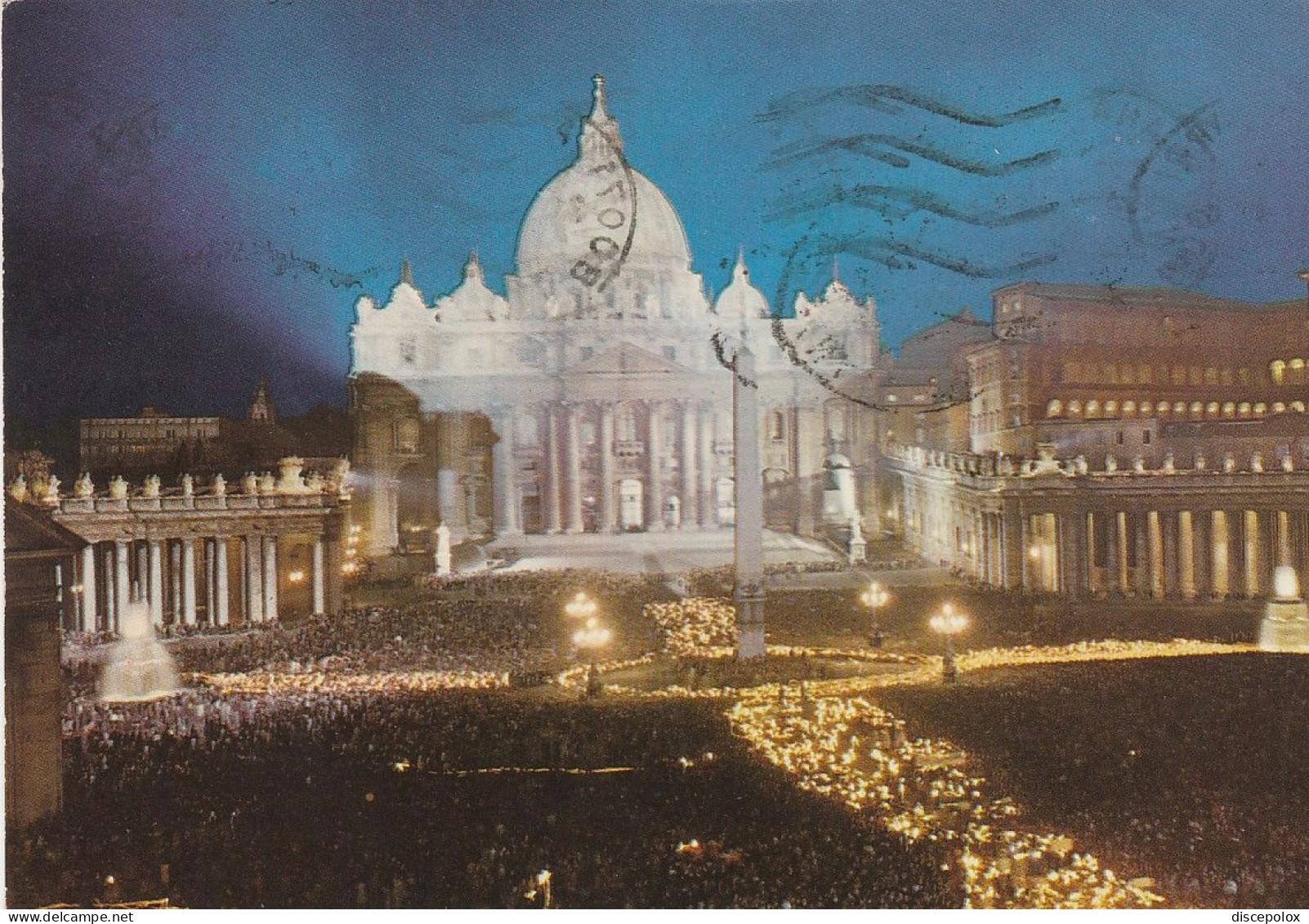 U5008 Roma - Piazza E Basilica San Pietro - Fontana - Notturno Notte Nuit Night Nacht Noche / Viaggiata 1988 - San Pietro