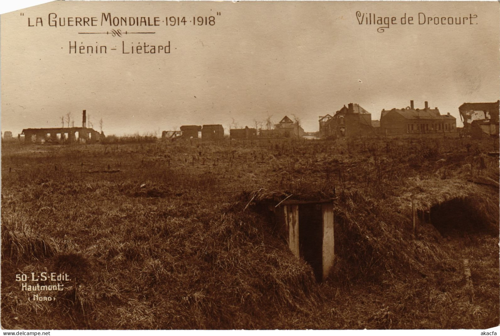 CPM Hénin-Liétard Village De Drocourt Guerre (1278651) - Henin-Beaumont