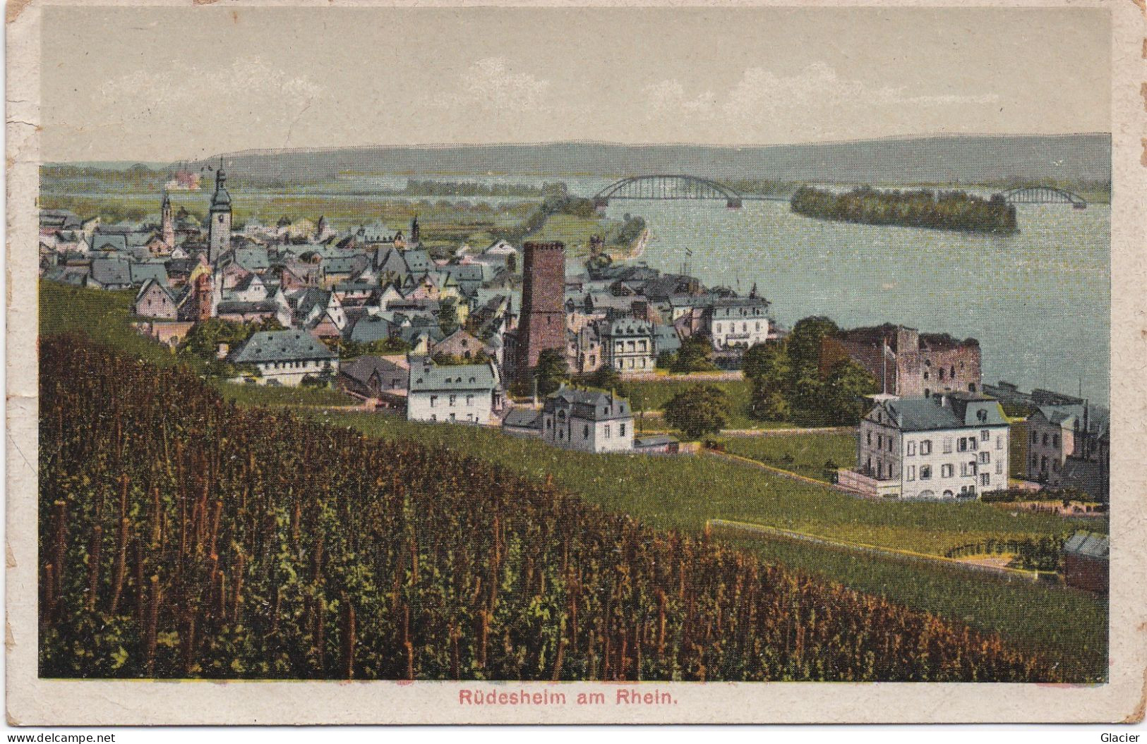 Postes Militaires Belgique - 1923 - Belgie Legerposterij - Service Militaire - Rüdesheim A Rh.( Deutschland ) Naar Gand - Cartas & Documentos