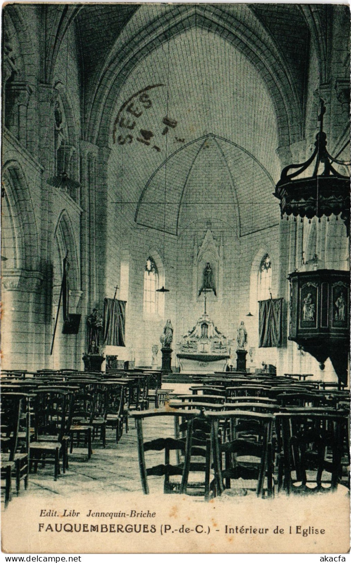 CPA Fauquembergues Eglise Interieur (1278717) - Fauquembergues