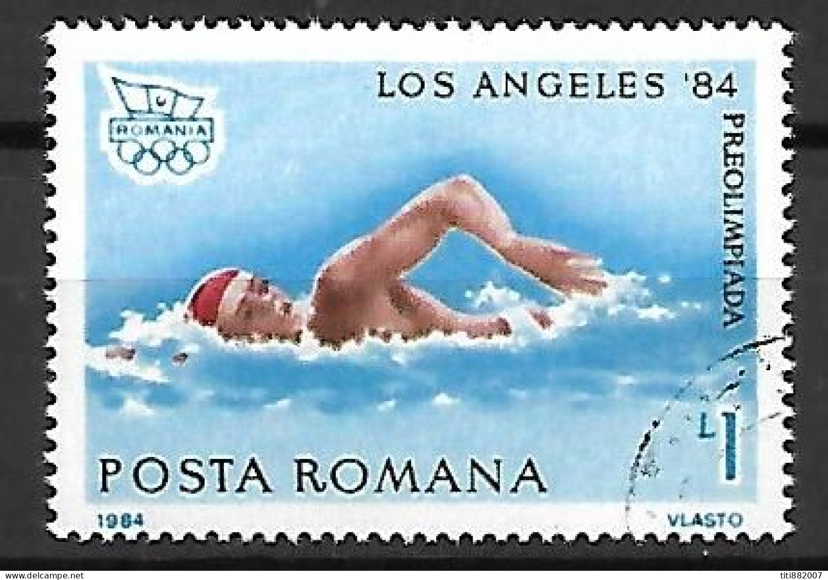 ROUMANIE     -    1984  .    NATATION     -    Oblitéré - Nuoto