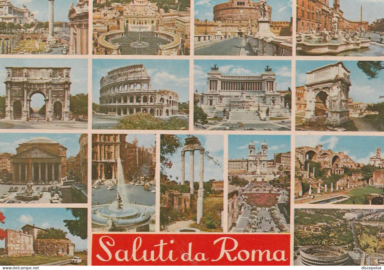 U5011 Saluti Da Roma - Panorama Vedute Multipla / Viaggiata 1981 - Panoramische Zichten, Meerdere Zichten