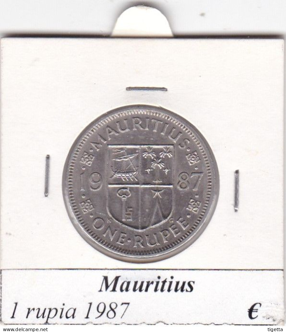 MAURITIUS   1 RUPIA  ANNO 1987 COME DA FOTO - Maurice