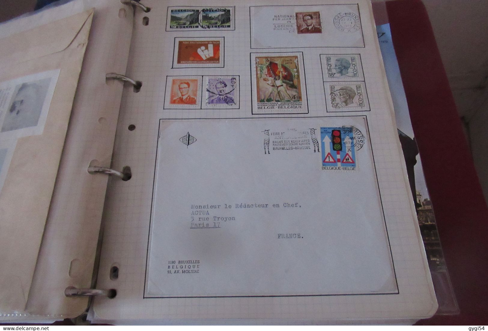 BELGIQUE  LOT TIMBRES et LETTRES