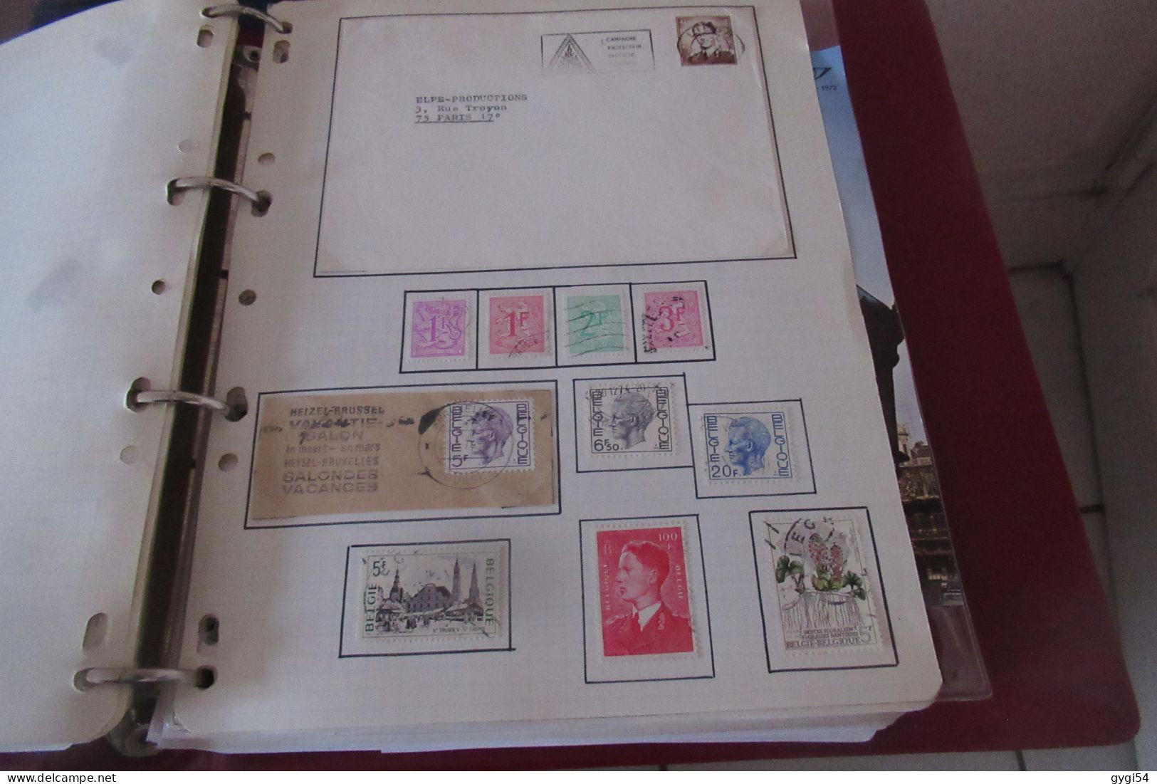 BELGIQUE  LOT TIMBRES et LETTRES