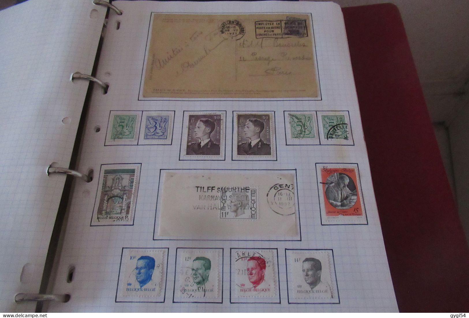 BELGIQUE  LOT TIMBRES et LETTRES