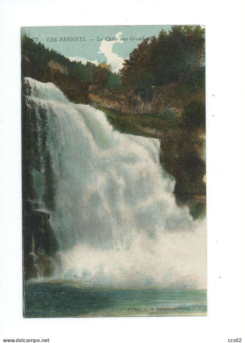 Les Brenets La Chute Aux Grandes Eaux 1913 - Les Brenets