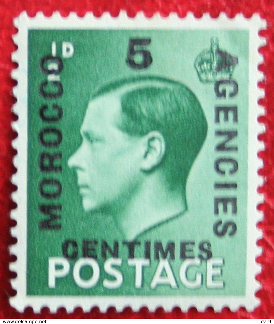 MAROCCO AGENZIA MOROCCO AGENCIES Edward VIII (Mi 172 Yv 66) 1936 Ongebruikt MH ENGLAND GRANDE-BRETAGNE GB GREAT BRITAIN - Bureaux Au Maroc / Tanger (...-1958)