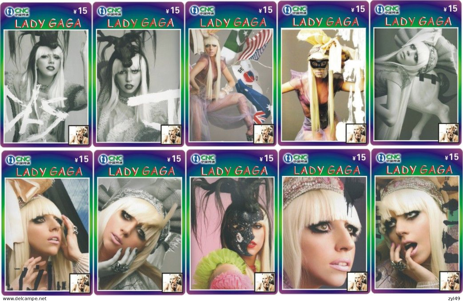 M14021 China phone cards LADY GAGA 418pcs