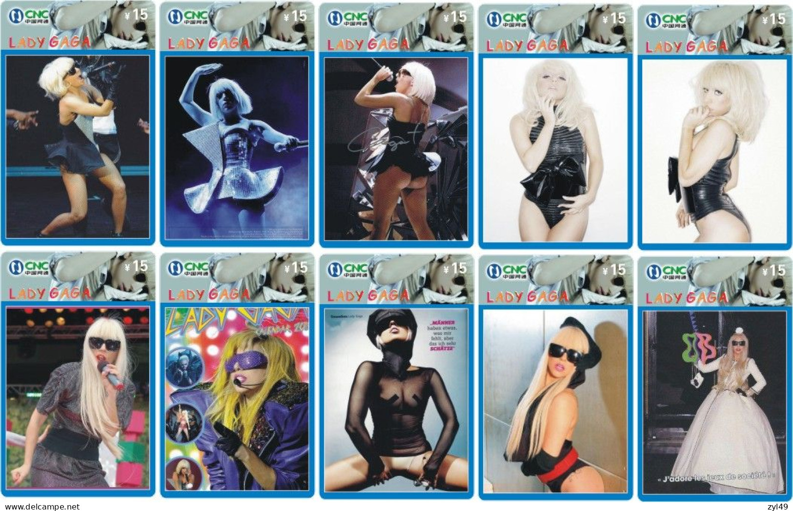 M14021 China phone cards LADY GAGA 418pcs