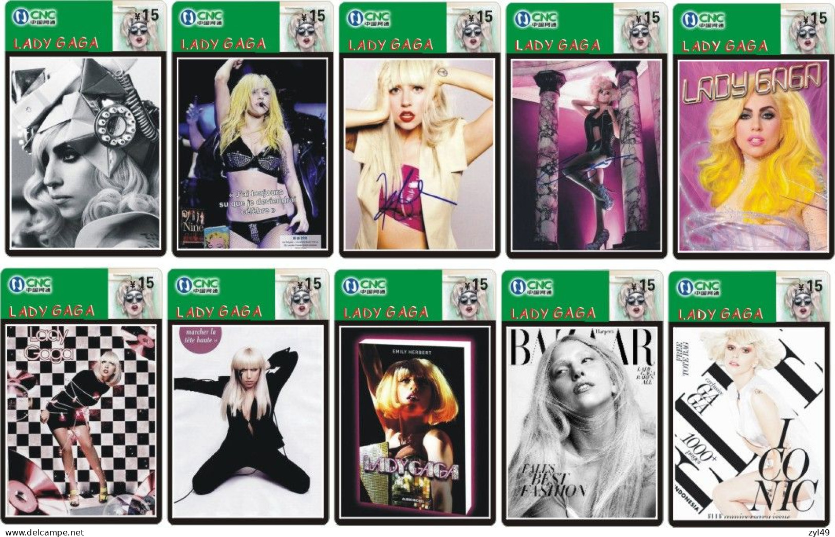 M14021 China phone cards LADY GAGA 418pcs