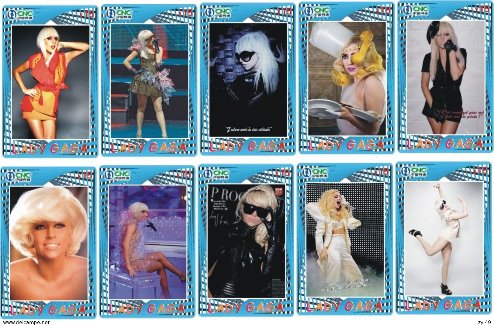 M14021 China phone cards LADY GAGA 418pcs