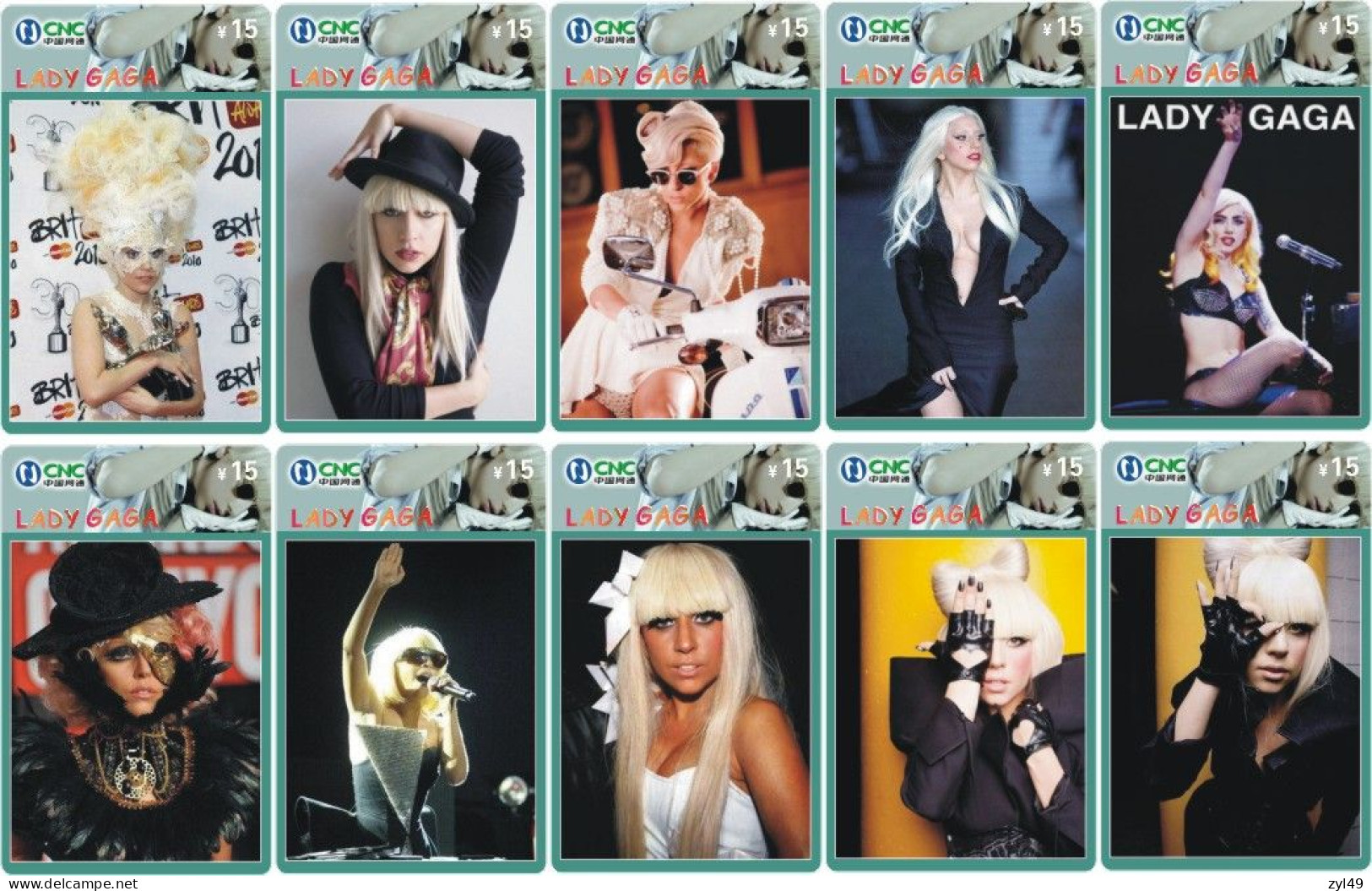 M14021 China phone cards LADY GAGA 418pcs