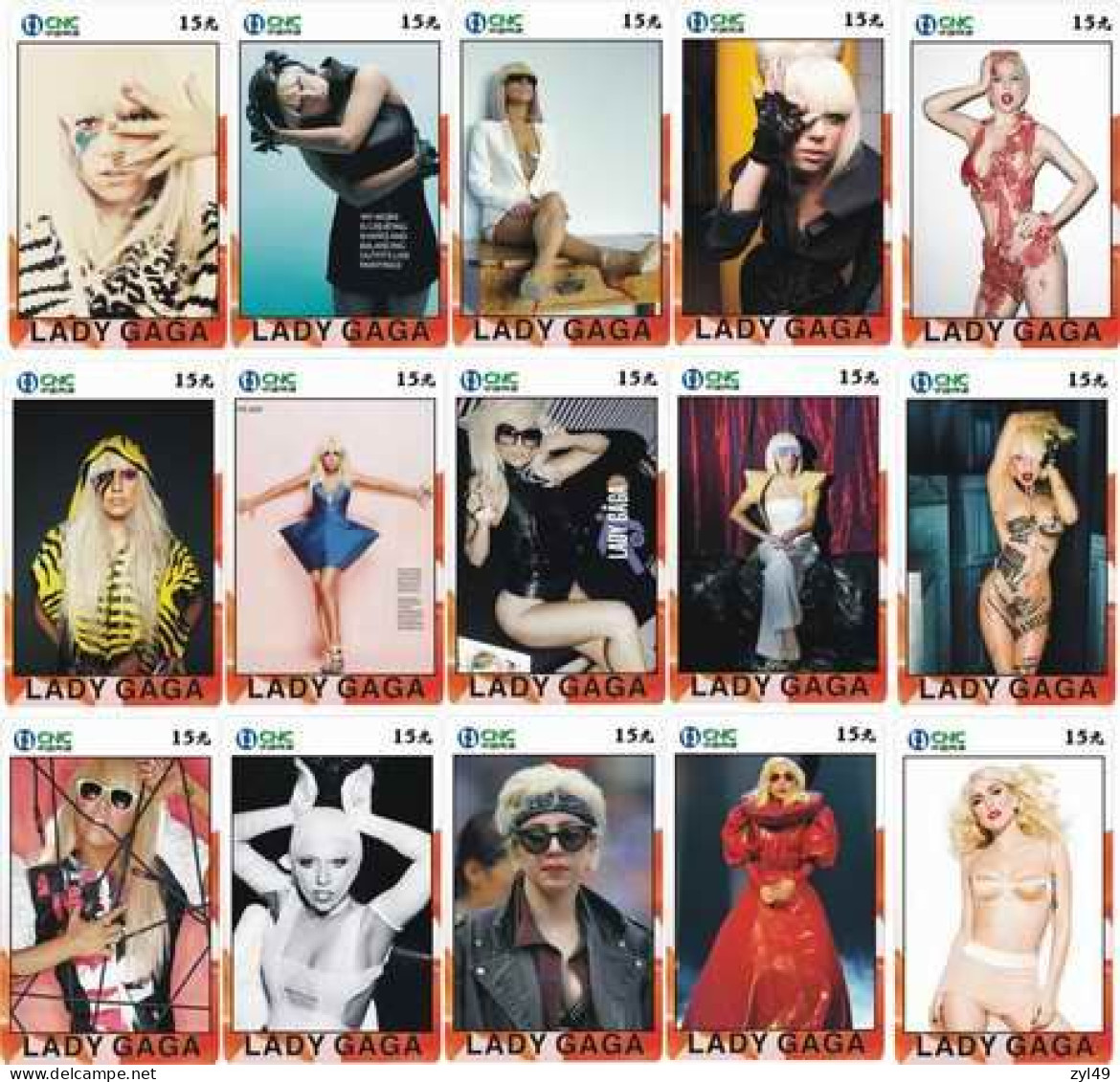 M14021 China phone cards LADY GAGA 418pcs