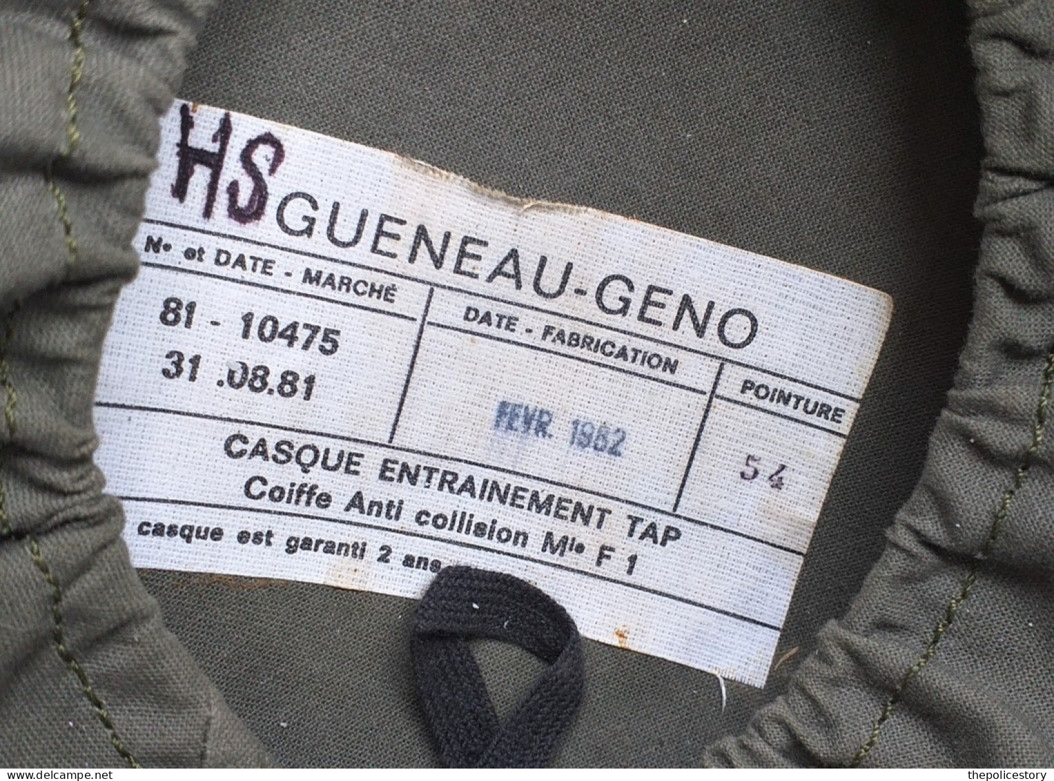 Casco paracadutista da addestramento Gueneau francese 1982 rara versione istruttore