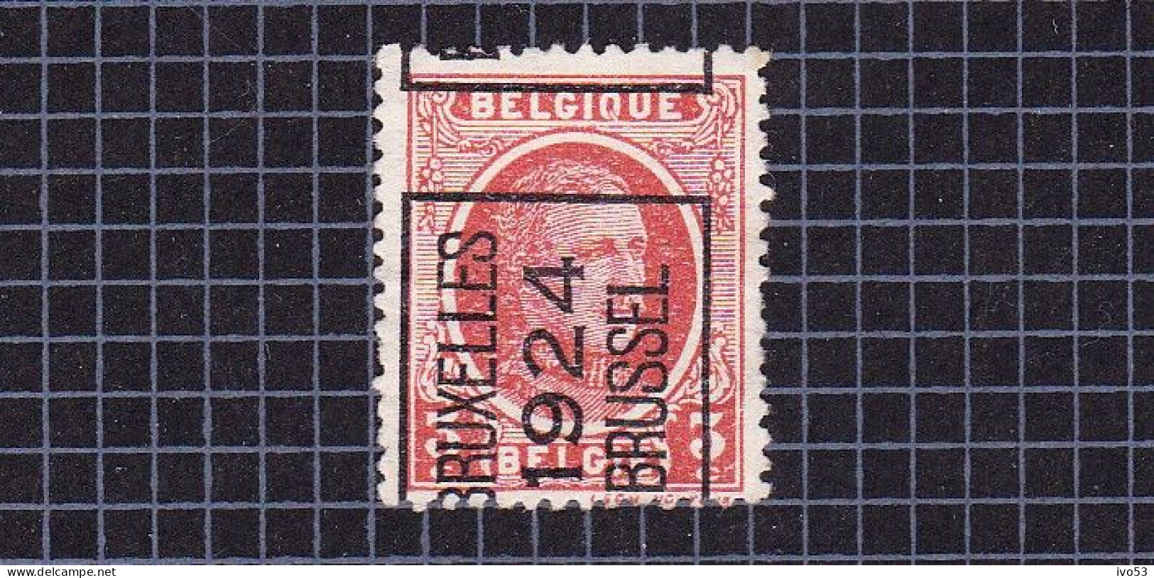 Houyoux:nr 192(*) Zonder Gom, Voorafstempeling:Bruxelles 1924 Brussel. - Typo Precancels 1922-31 (Houyoux)