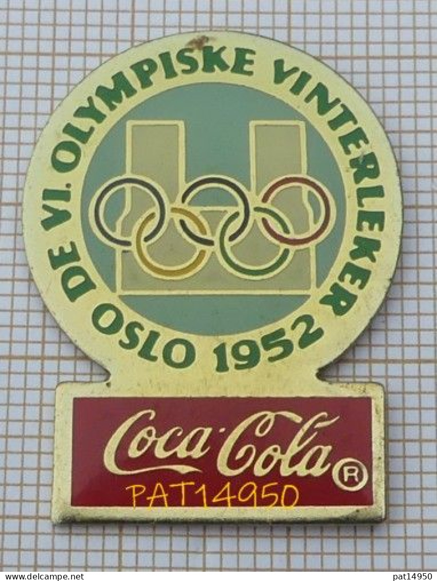 PAT14950 COCA COLA  JO OSLO 1952  En Version EPOXY PREMIER TAIWAN - Coca-Cola