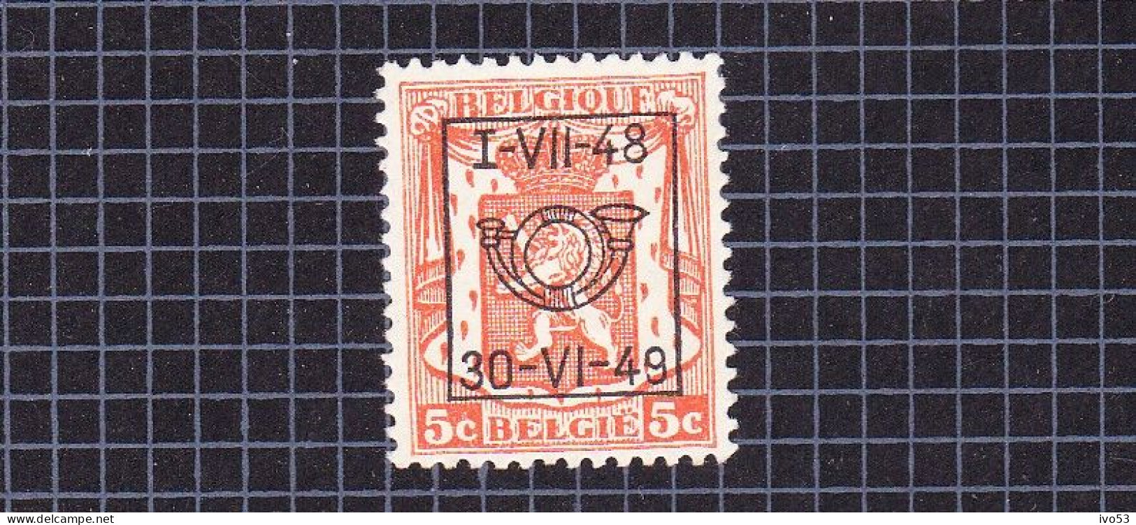 1948 Nr PRE581* Met Scharnier.Klein Staatswapen:5c.Opdruk:1-VII-48 / 30-VI-49. - Typografisch 1936-51 (Klein Staatswapen)