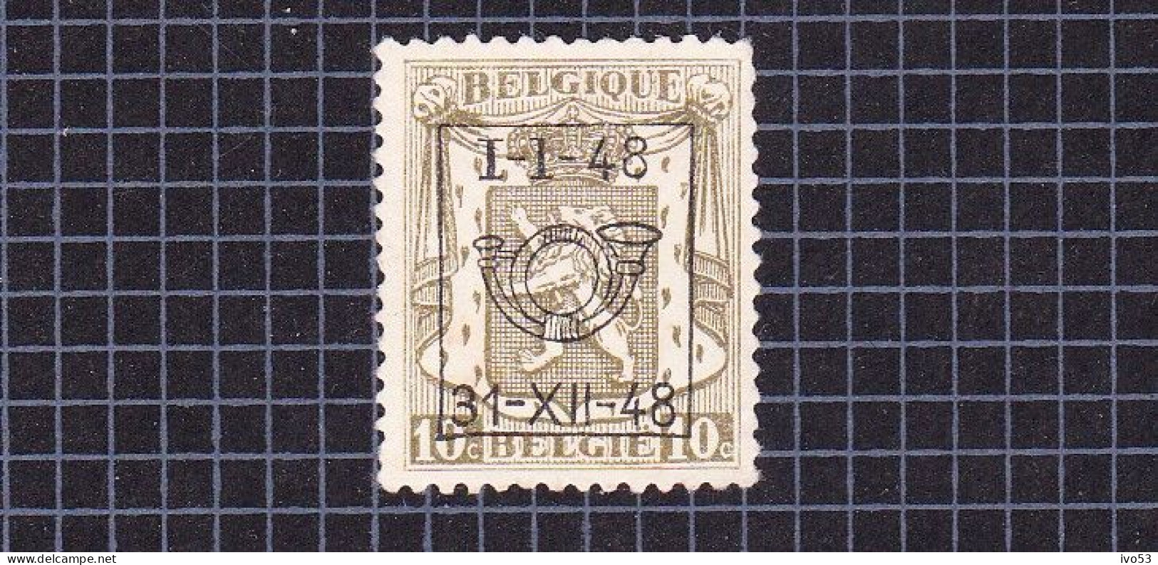 1948 Nr PRE575(*) Zonder Gom.Klein Staatswapen:10c.Opdruk I-I-48  / 31-XII-48. - Typografisch 1936-51 (Klein Staatswapen)