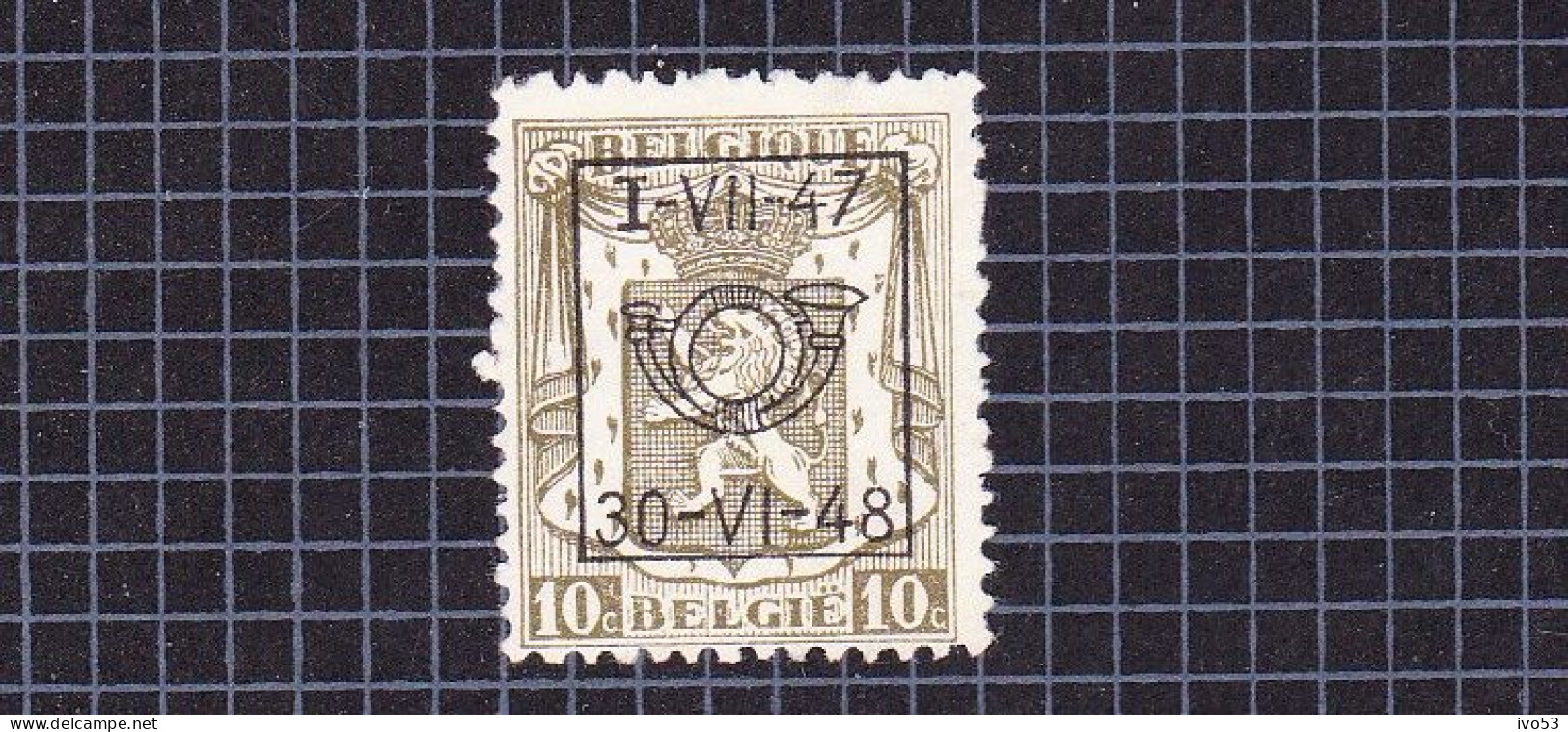 1947 Nr PRE568(*) Zonder Gom.Klein Staatswapen.Opdruk:1-VII-47 / 30-VI-48. - Typografisch 1936-51 (Klein Staatswapen)