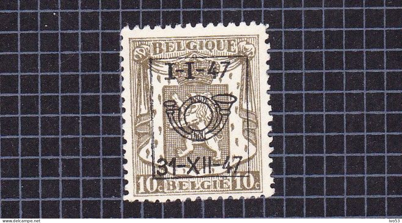 1946 Nr PRE561(*) Zonder Gom.Klein Staatswapen.Opdruk:I-I-47 / 31-XII-47. - Typo Precancels 1936-51 (Small Seal Of The State)