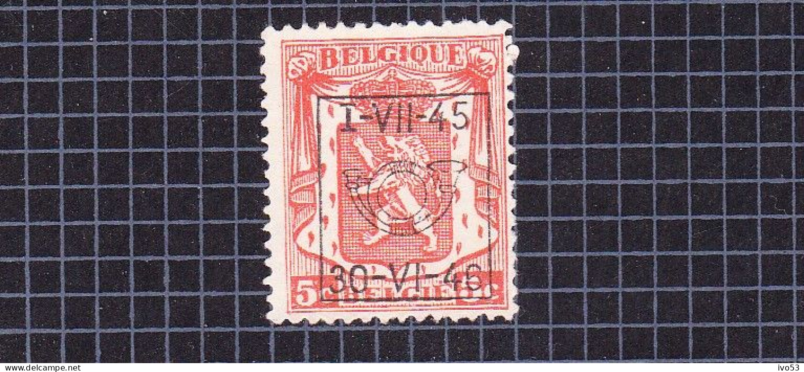 1945 Nr PRE539(*) Zonder Gom.Klein Staatswapen:5c.Opdruk:1-VII-45 / 30-VI-46. - Typos 1936-51 (Petit Sceau)