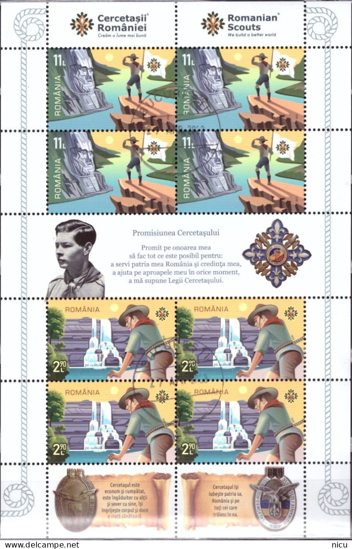 2013 - ROMAMIAN SCOUTS - BLOCK - Used Stamps