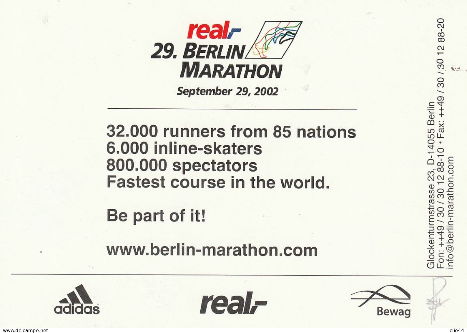 Sport  - Atletica - Berlino Marathon  2002 - - Athlétisme