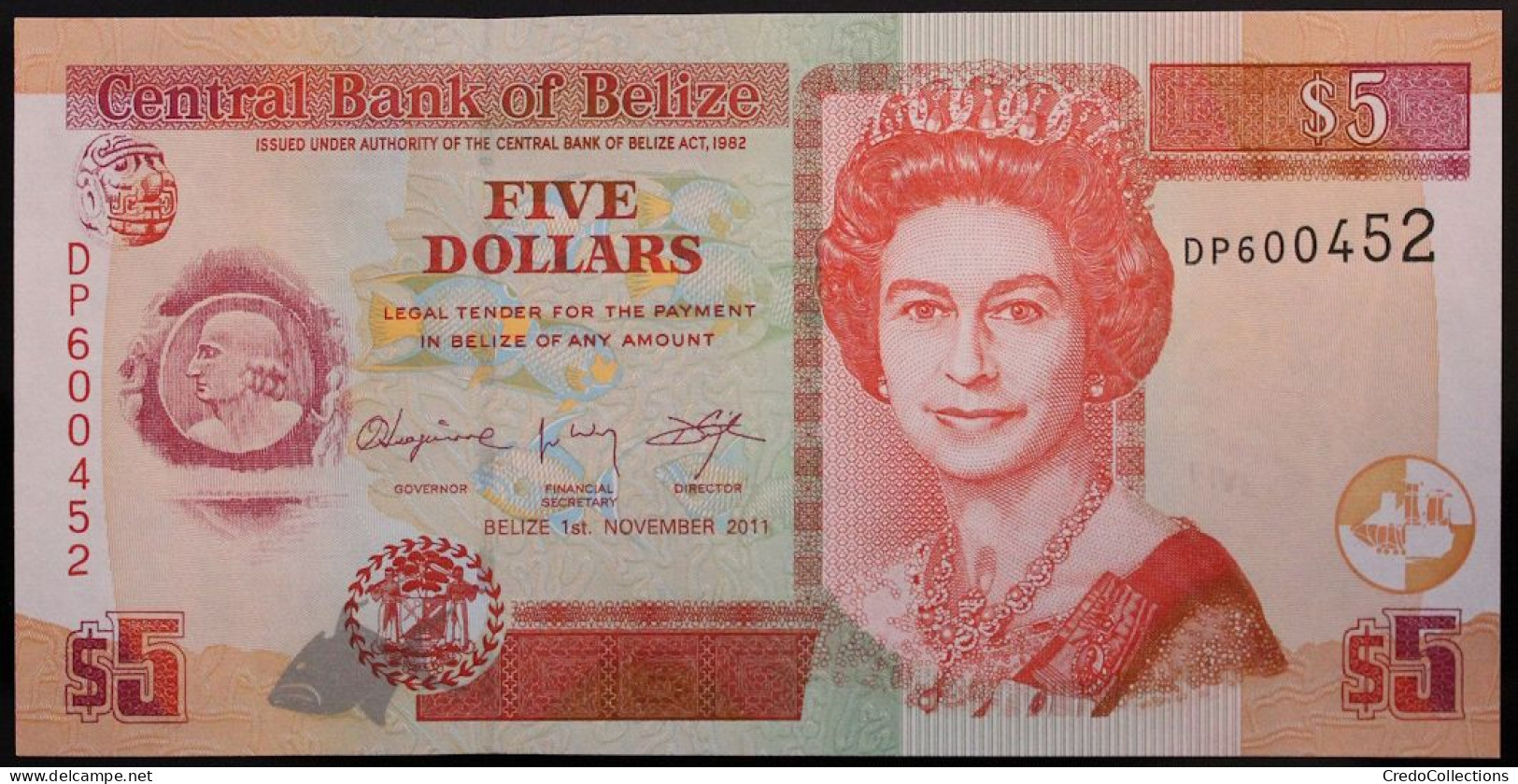 Belize - 5 Dollars - 2011 - PICK 67e - NEUF - Belice