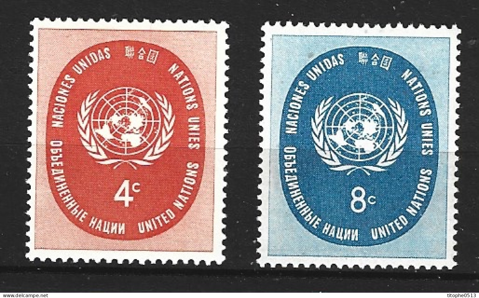 ONU NEW YORK. N°60-1 De 1958. Sceau De L'ONU. - Neufs
