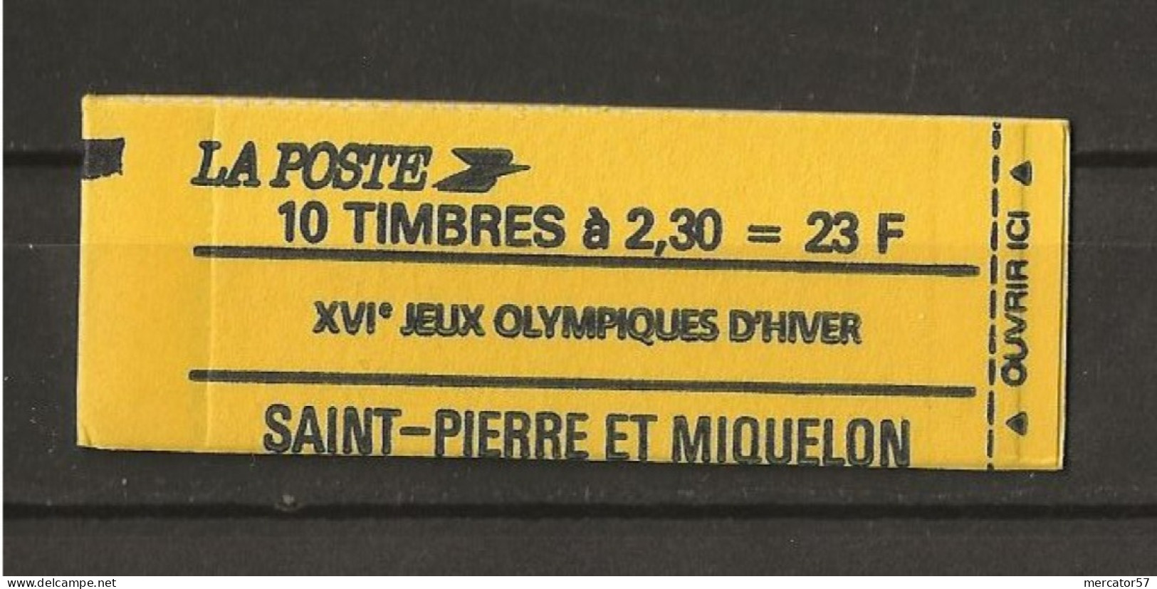 SAINT-PIERRE Et MIQUELON Carnet 10 Timbres à 2,30 XVI èmes Jeux Olympiques D'hiver - Booklets