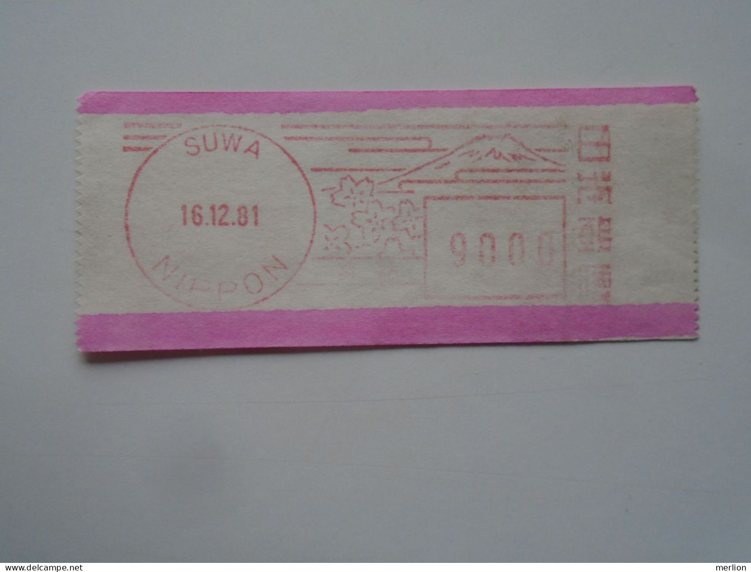 D200374   Red  Meter Stamp Cut- EMA - Freistempel  -1981   Japan   Nippon  - SUVA    - Fuji - Altri & Non Classificati