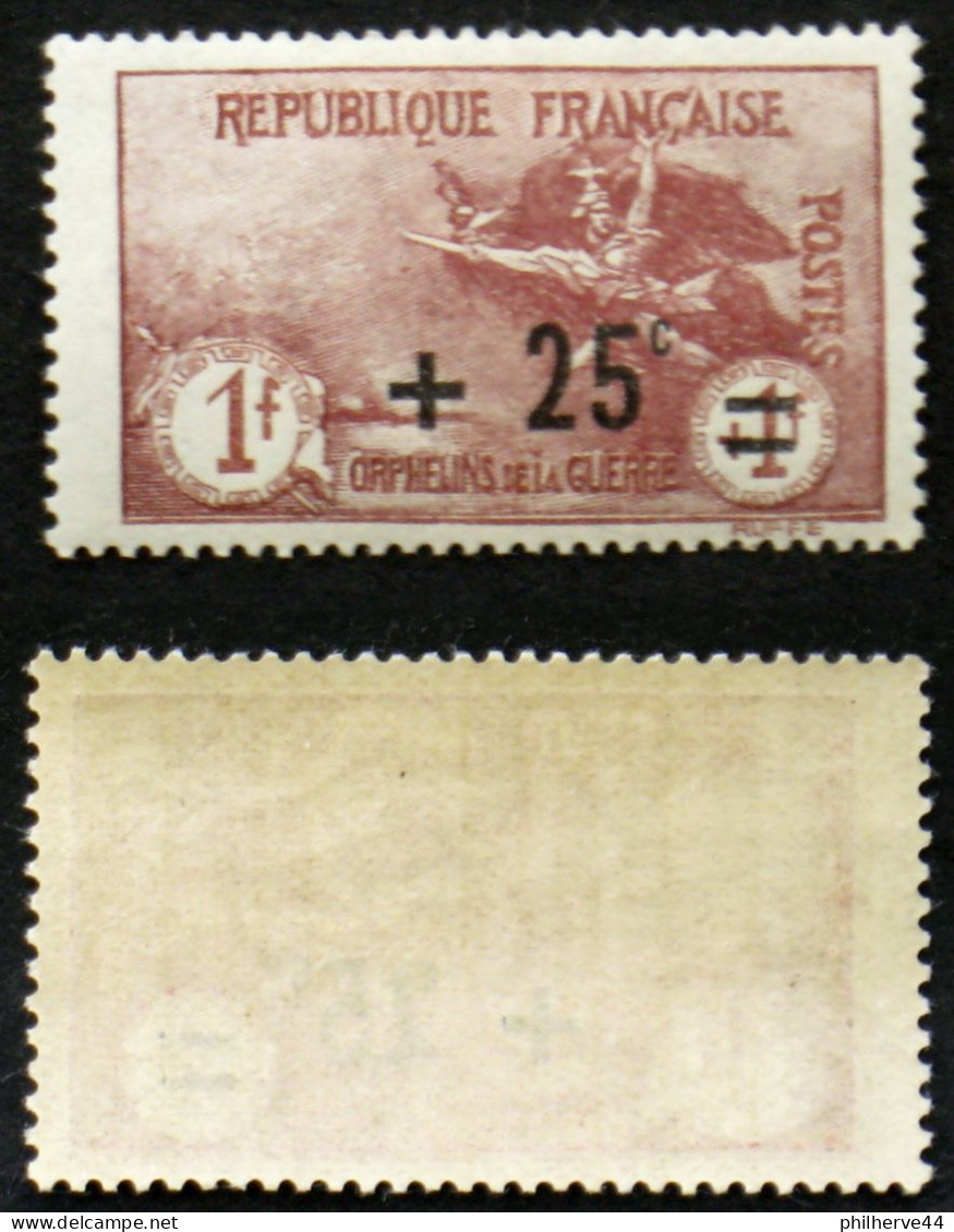 N° 168 +25c/1F+1F ORPHELIN Neuf N** TB Cote 75€ - Unused Stamps