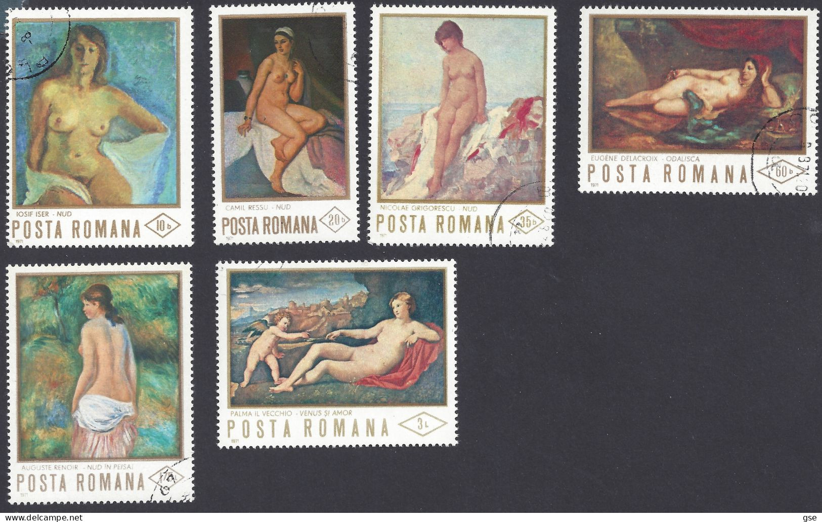 ROMANIA 1971 - Yvert 2620/5° - Nudi | - Used Stamps