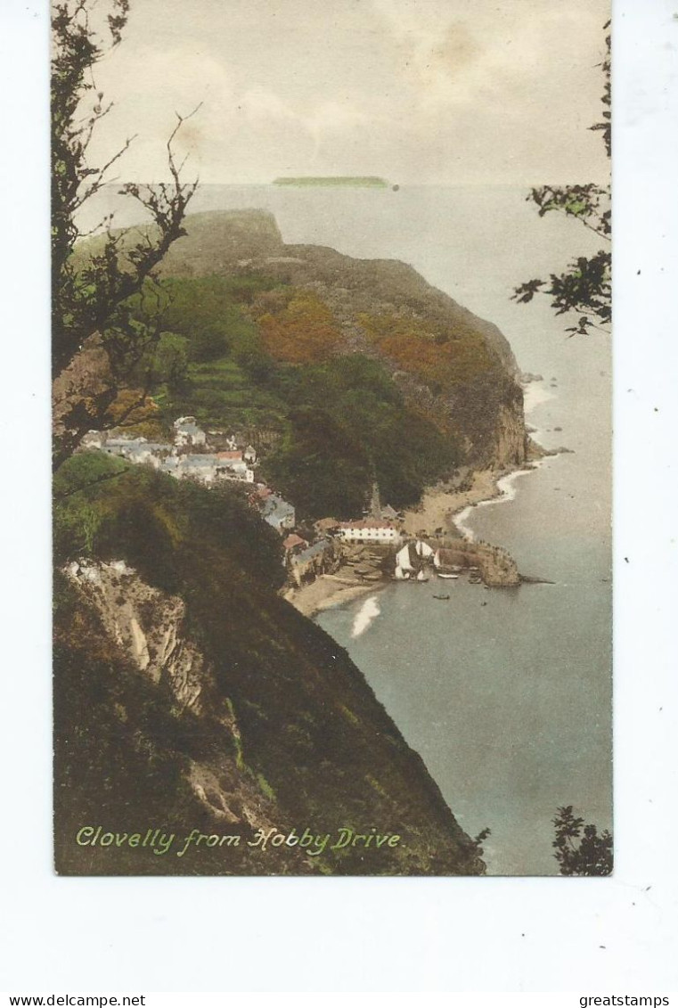 Devon Clovelley From Hobby Drive Dated 1927 Frith's Postcard - Clovelly