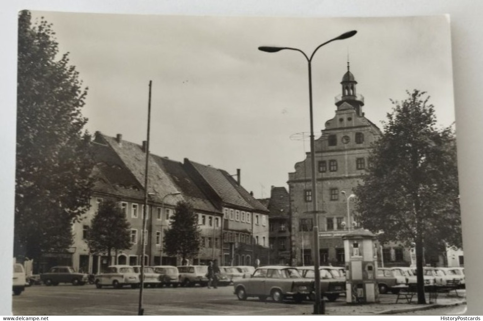 Dippoldiswalde (Erzgebirge), Marktplatz, Div. PKW Trabant, 1977 - Dippoldiswalde