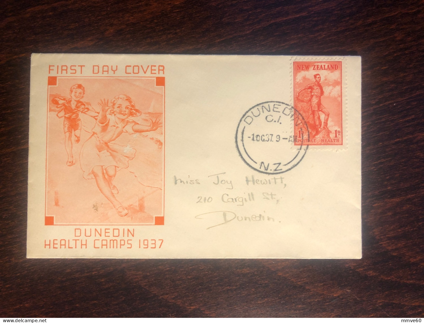 NEW ZEALAND FDC TRAVELLED COVER LETTER  1937 YEAR HEALTH MEDICINE - Briefe U. Dokumente