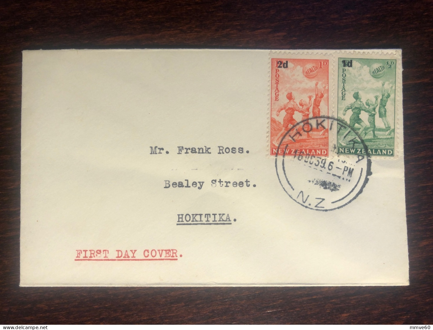 NEW ZEALAND FDC TRAVELLED COVER LETTER 1939 YEAR HEALTH MEDICINE - Brieven En Documenten