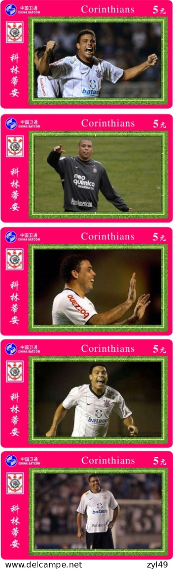 F13002 China Phone Cards Football Corinthians 48pcs - Sport