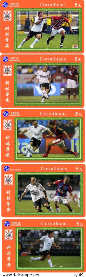 F13002 China Phone Cards Football Corinthians 48pcs - Sport