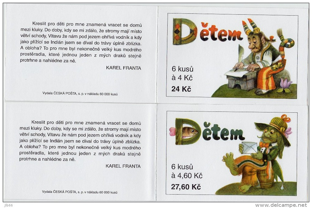 2 Carnets De 6 Timbres + 4 Coupons YT C 180 181 Pour Les Enfants 1998 / Booklet Michel MH 59 60 (187/188) - Unused Stamps