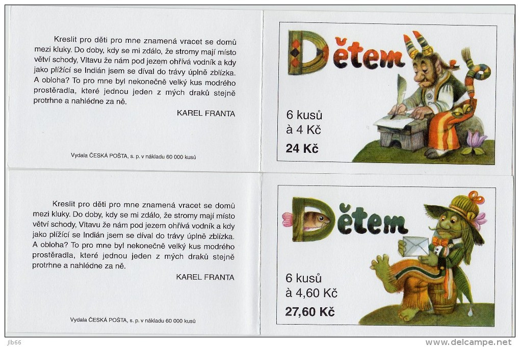 2 Carnets De 6 Timbres + 4 Coupons YT C 180 181 Pour Les Enfants 1998 / Booklet Michel MH 59 60 (187/188) - Ongebruikt