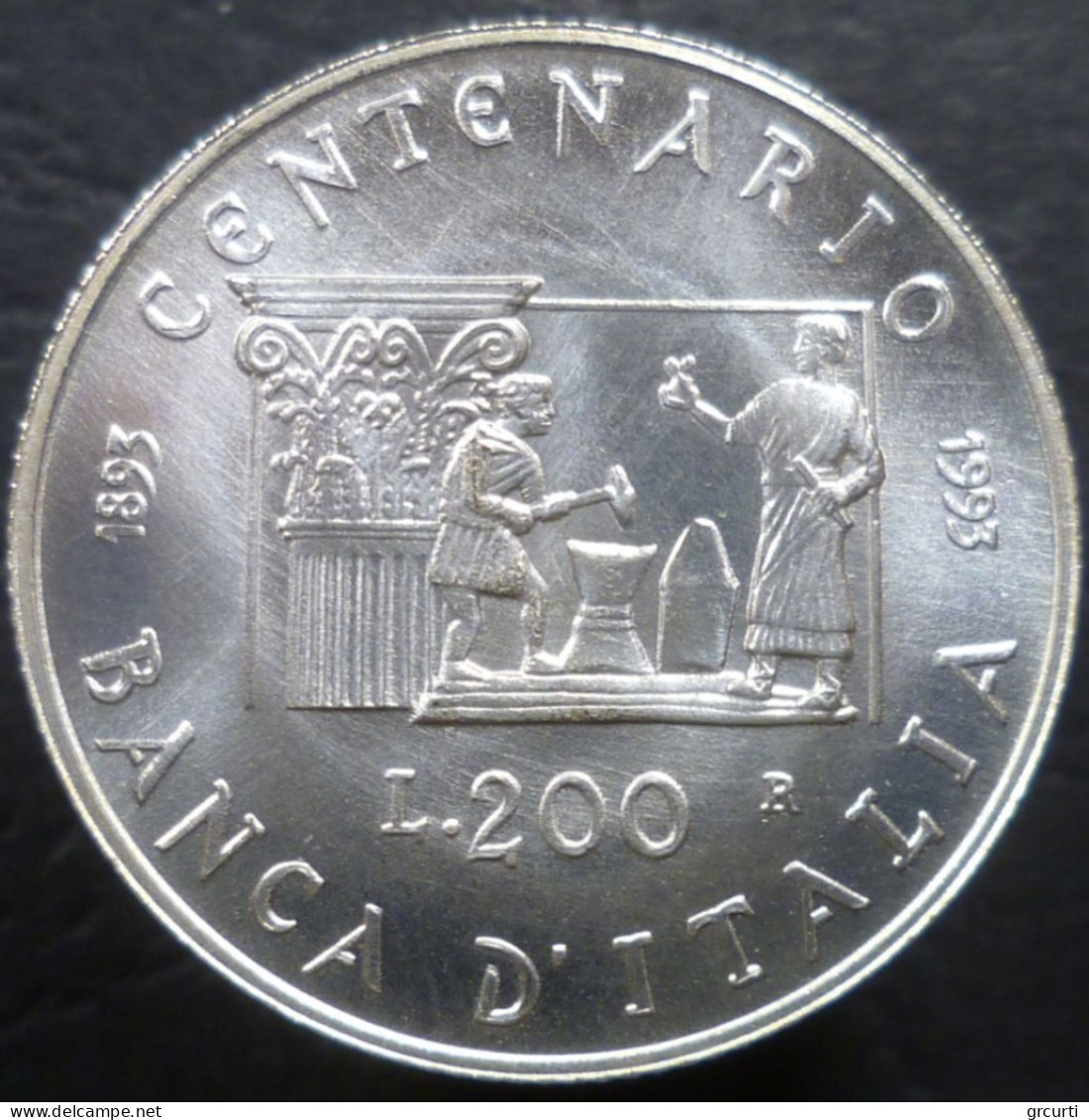 Italia - 100 + 200 + 500 Lire 1993 - 100° Banca D'Italia - Gig# 457 - KM# 171 + 172 + 173 - 500 Lire