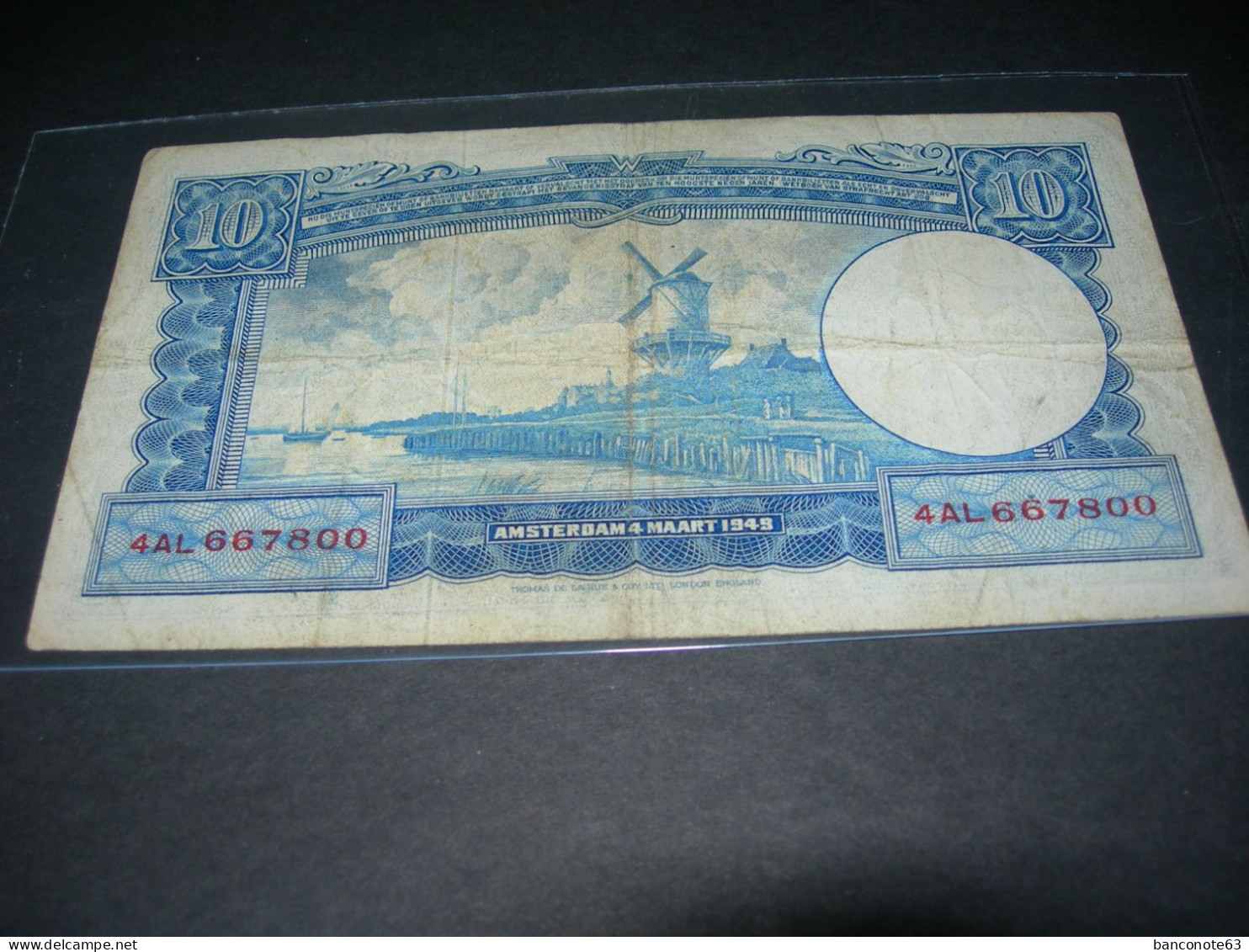 Netherlands , 10 Gulden 1949. - 10 Florín Holandés (gulden)