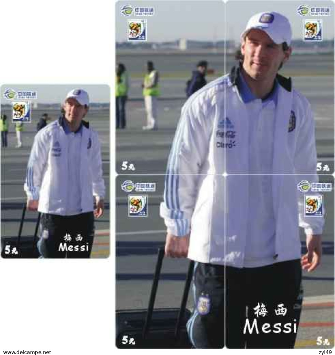 F13003 China phone cards football FIFA World Cup 2010 Messi 85pcs